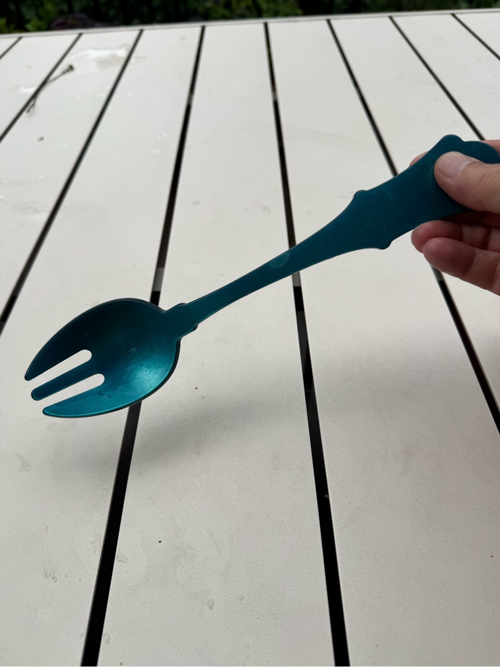 Sabre Paris Honorine Salad Serving fork Acrylic 10" - replacement 
Teal Color